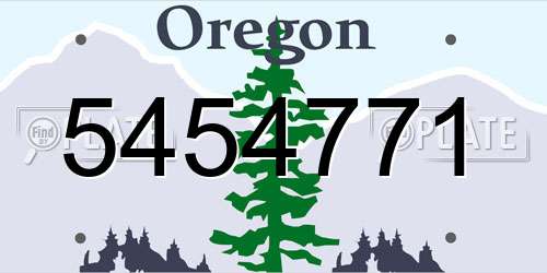 5454771 Oregon License Plate