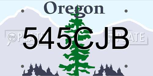 545CJB Oregon License Plate