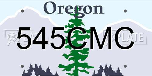 545CMC Oregon License Plate