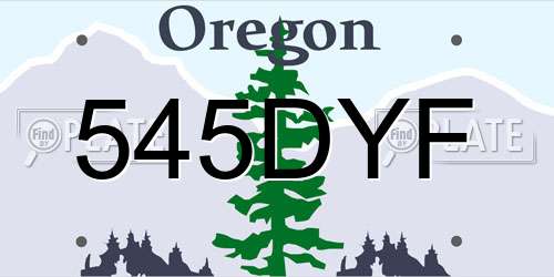 545DYF Oregon License Plate