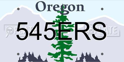 545ERS Oregon License Plate