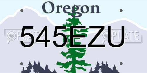 545EZU Oregon License Plate