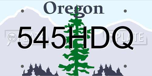 545HDQ Oregon License Plate
