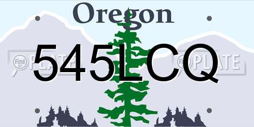 545LCQ Oregon License Plate