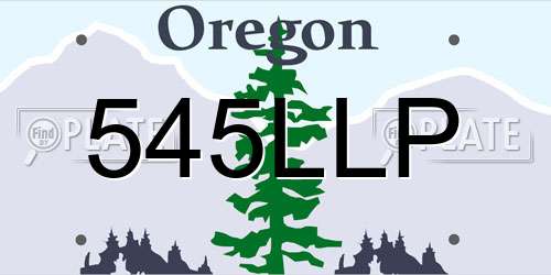 545LLP Oregon License Plate