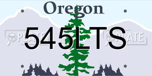 545LTS Oregon License Plate