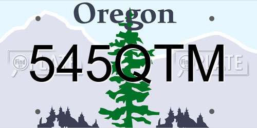 545QTM Oregon License Plate