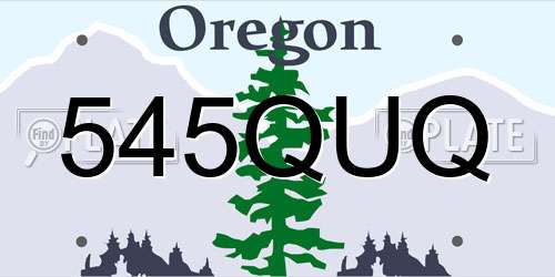 545QUQ Oregon License Plate