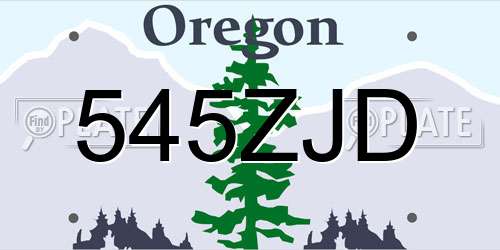 545ZJD Oregon License Plate