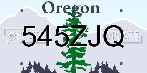 545ZJQ Oregon License Plate