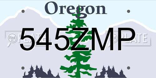 545ZMP Oregon License Plate