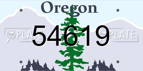 54619 Oregon License Plate