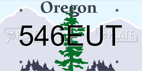 546EUT Oregon License Plate