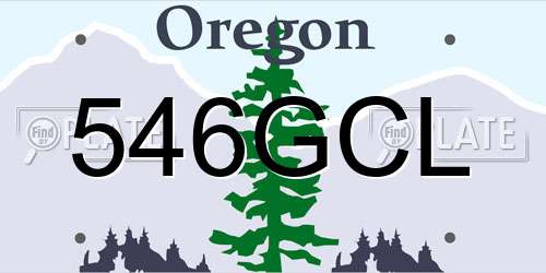 546GCL Oregon License Plate
