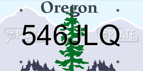 546JLQ Oregon License Plate