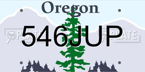 546JUP Oregon License Plate