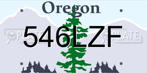 546LZF Oregon License Plate
