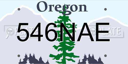 546NAE Oregon License Plate