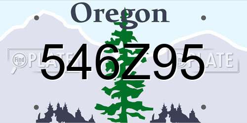 546Z95 Oregon License Plate