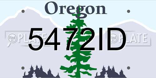5472ID Oregon License Plate