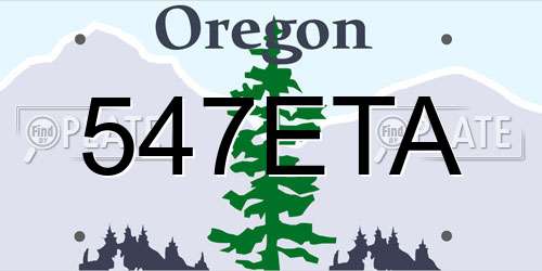 547ETA Oregon License Plate
