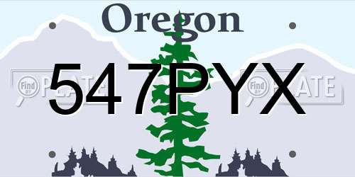 547PYX Oregon License Plate