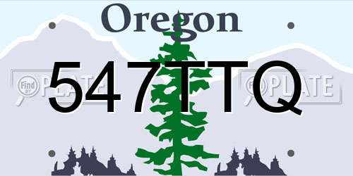 547TTQ Oregon License Plate
