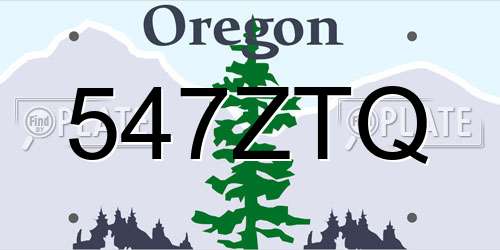 547ZTQ Oregon License Plate