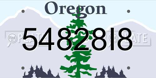 54828I8 Oregon License Plate