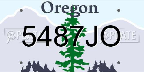 5487JO Oregon License Plate