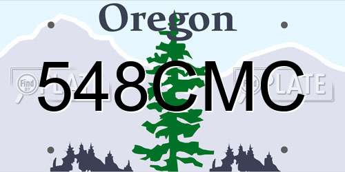 548CMC Oregon License Plate