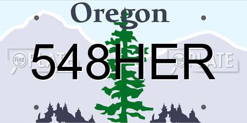 548HER Oregon License Plate