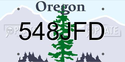 548JFD Oregon License Plate
