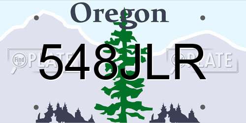 548JLR Oregon License Plate