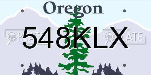 548KLX Oregon License Plate