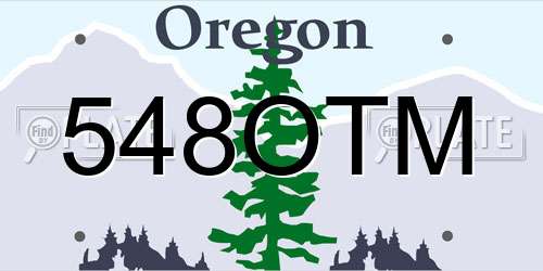 548OTM Oregon License Plate