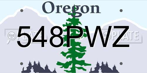 548PWZ Oregon License Plate