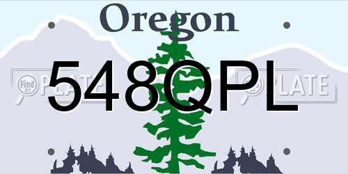 548QPL Oregon License Plate