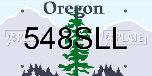 548SLL Oregon License Plate