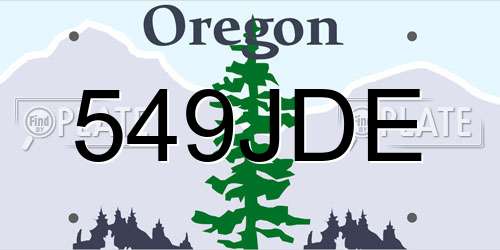 549JDE Oregon License Plate