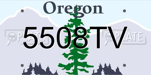 5508TV Oregon License Plate