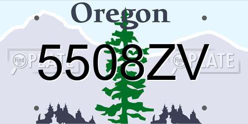 5508ZV Oregon License Plate