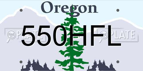 550HFL Oregon License Plate