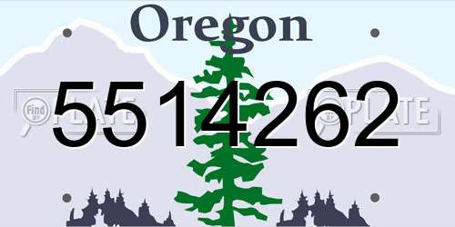 5514262 Oregon License Plate