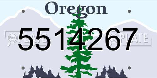 5514267 Oregon License Plate