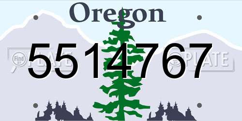 5514767 Oregon License Plate