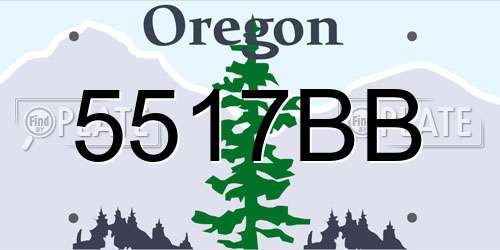 5517BB Oregon License Plate