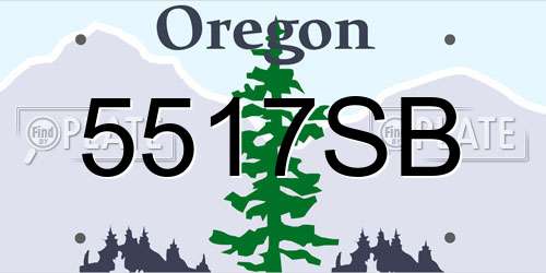 5517SB Oregon License Plate