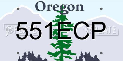 551ECP Oregon License Plate