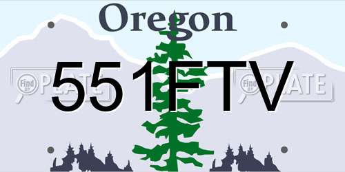 551FTV Oregon License Plate